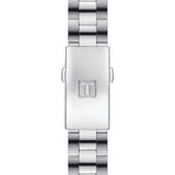 tissot t-classic pr 100 sport chic 36mm silver dial stainless steel diamond ladies watch clasp view