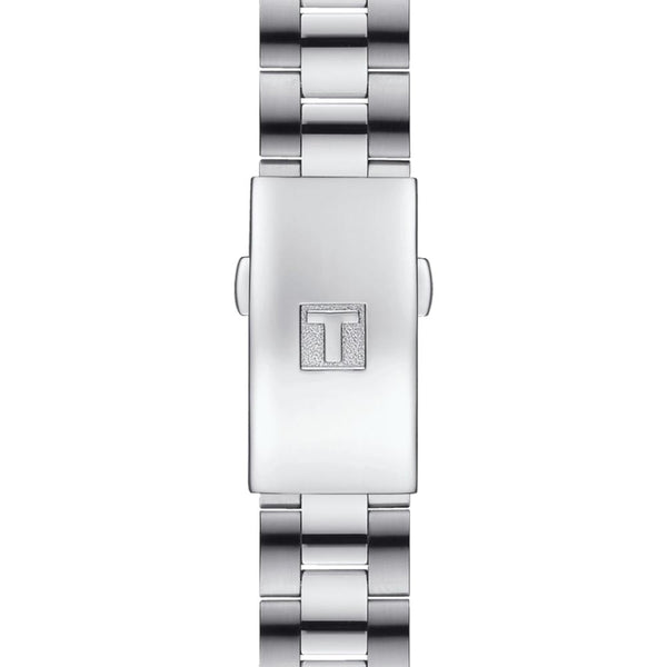 tissot t-classic pr 100 sport chic 36mm mop dial stainless steel ladies watch clasp view