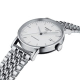 tissot t-classic everytime swissmatic 40mm silver dial stainless steel automatic gents watch lug view