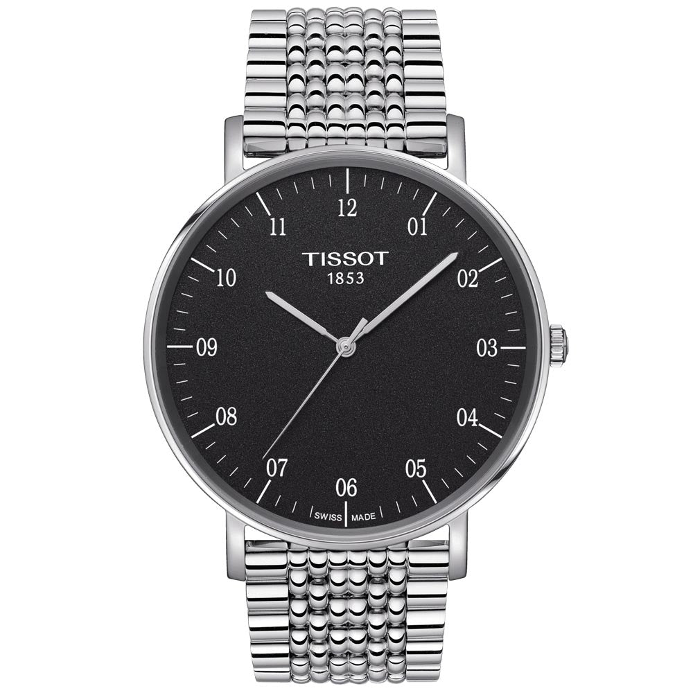 Tissot Everytime 42mm Black Dial Gents Quartz Watch T1096101107700