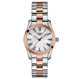 tissot t-lady t-wave 30mm mop dial rose gold pvd steel watch
