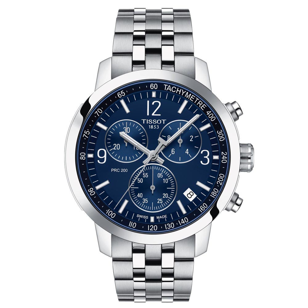 Tissot PRC 200 Chronograph 43mm Blue Dial Gents Quartz Watch T1144171104700