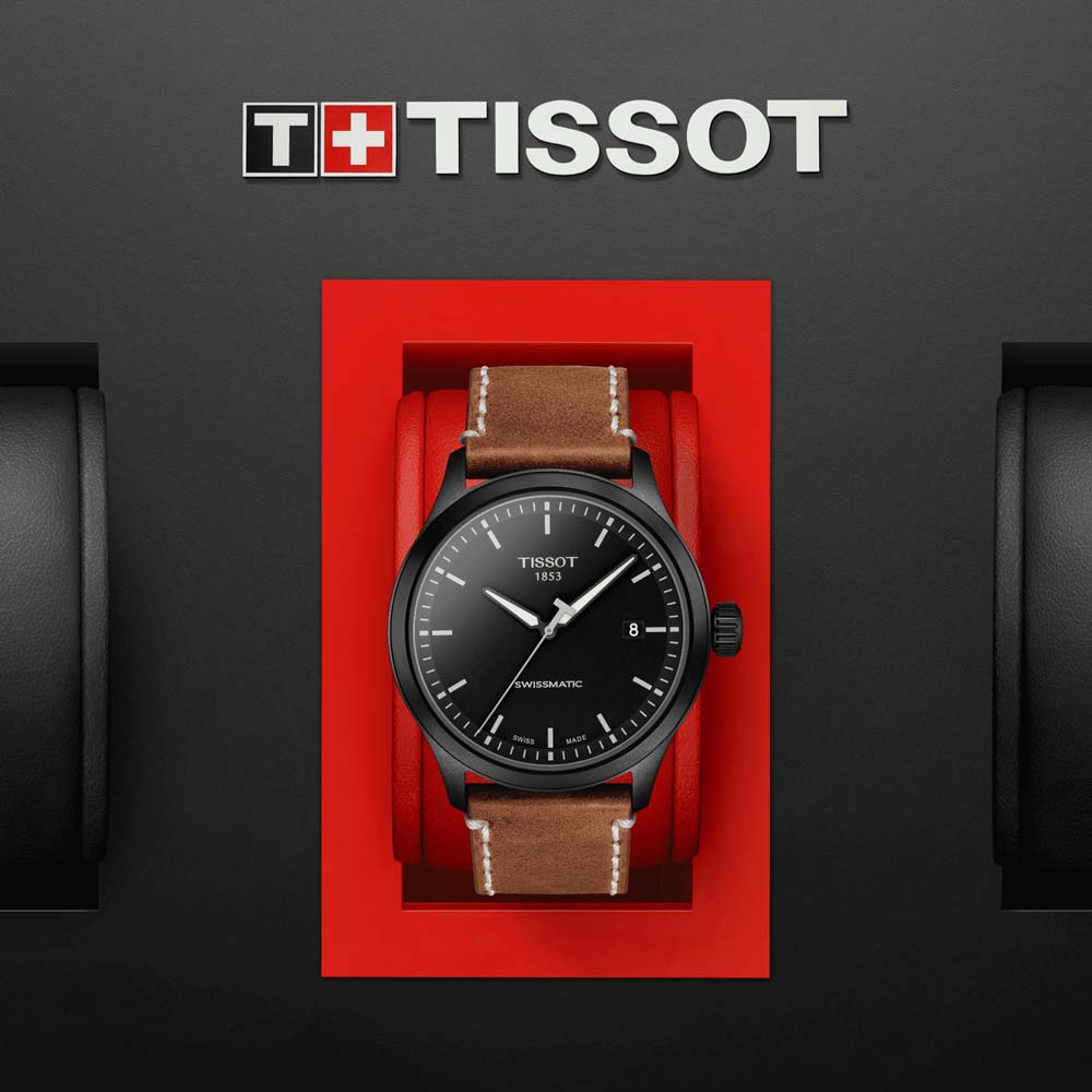 Tissot T-Sport XL Swissmatic 43mm Black Dial Black PVD Steel Automatic Gents Watch T1164073605101