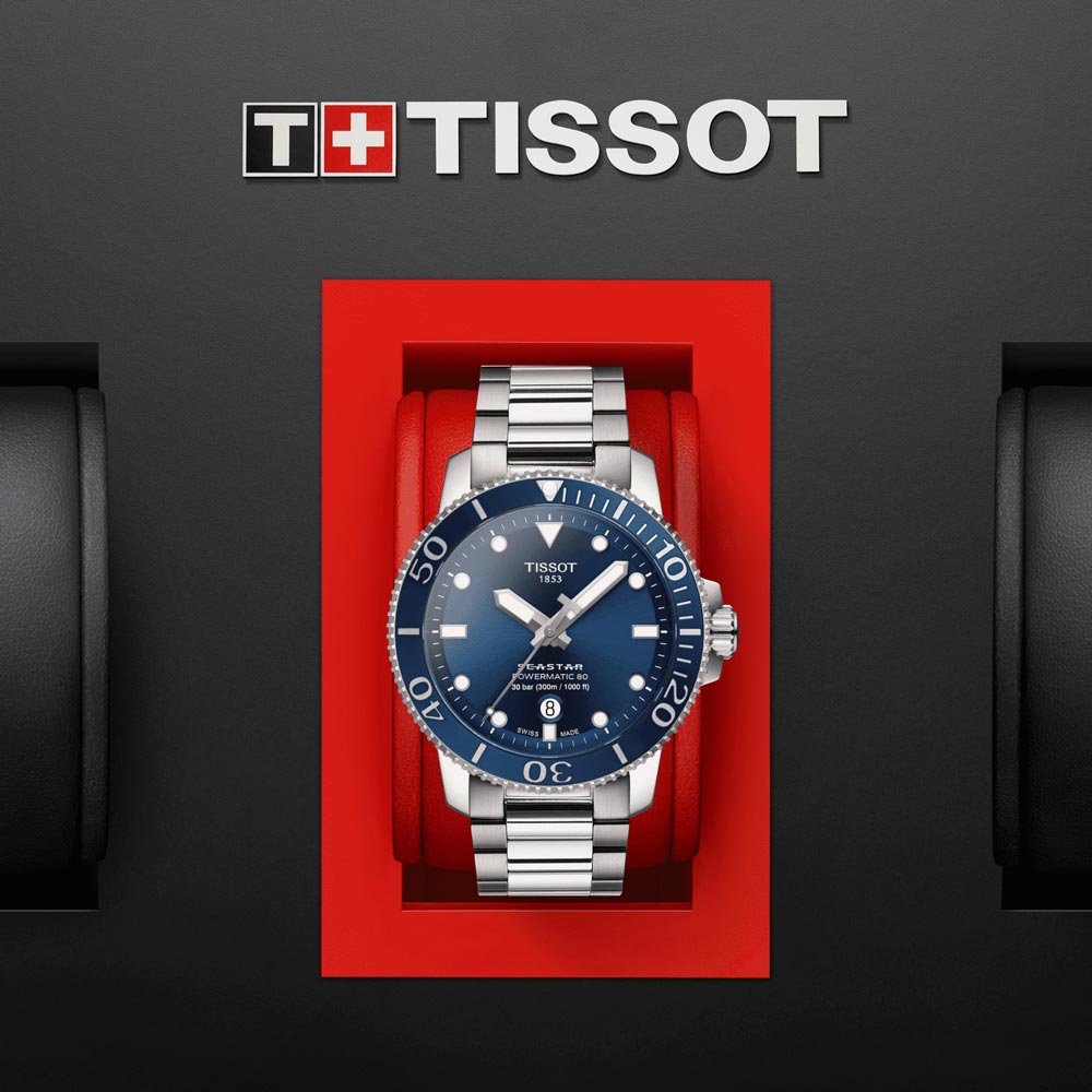 Tissot Seastar 1000 Powermatic 80 Blue Dial 43mm Automatic Gents Watch T1204071104103