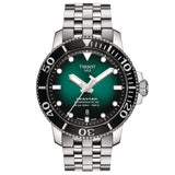 tissot t-sport seastar 1000 powermatic 80 green dial 43mm automatic gents watch