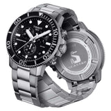 tissot t-sport seastar 1000 chronograph black dial stainless steel gents watch case back view
