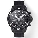 tissot t-sport seastar 1000 chronograph black dial black pvd steel gents watch