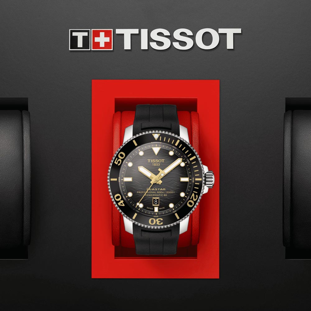 Tissot Seastar 2000 Powermatic 80 Grey Dial 46mm Automatic Gents Watch T1206071744101