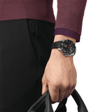 tissot t-touch connect solar 47mm black dial multi function titanium watch model shot