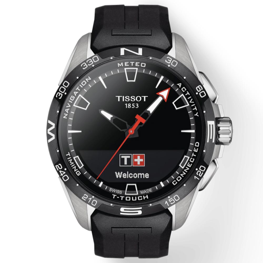 Tissot T-Touch Connect Solar 47mm Black Dial Multi Function Titanium Watch T1214204705100