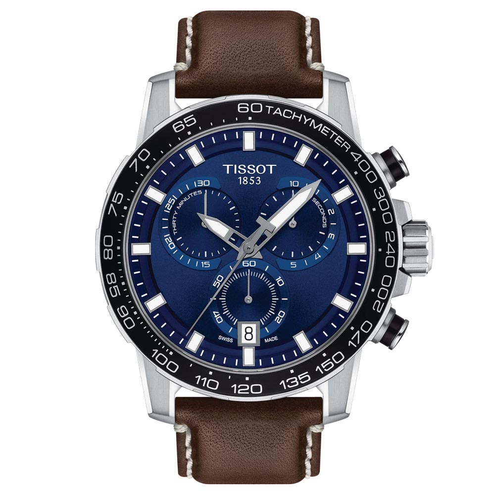 Tissot T-Sport Supersport Chrono Blue Dial Stainless Steel Gents Watch T1256171604100