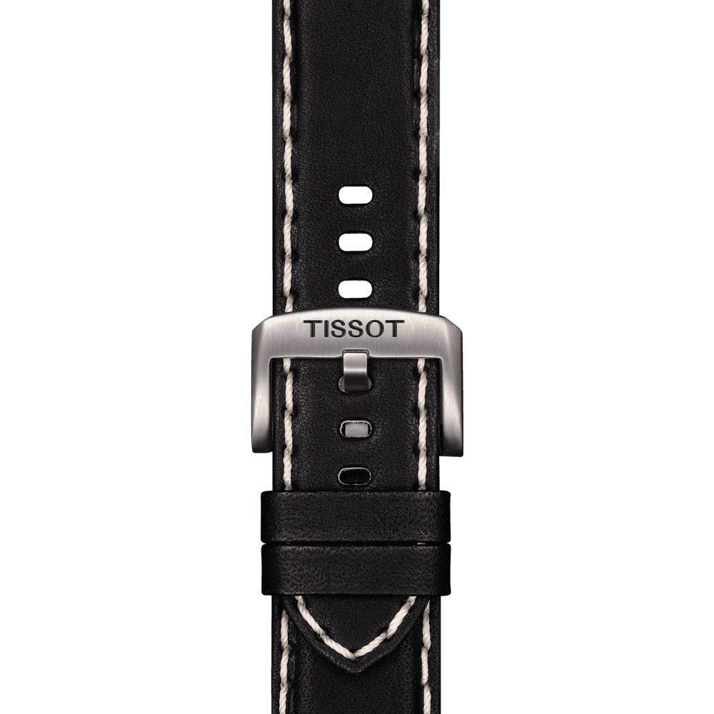 tissot t-sport supersport chrono black dial stainless steel gents watch clasp view