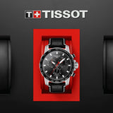 tissot t-sport supersport chrono black dial stainless steel gents watch in presentation box