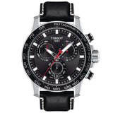 tissot t-sport supersport chrono black dial stainless steel gents watch