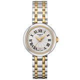 tissot bellissima small lady 26mm silver dial yellow gold pvd steel quartz watch