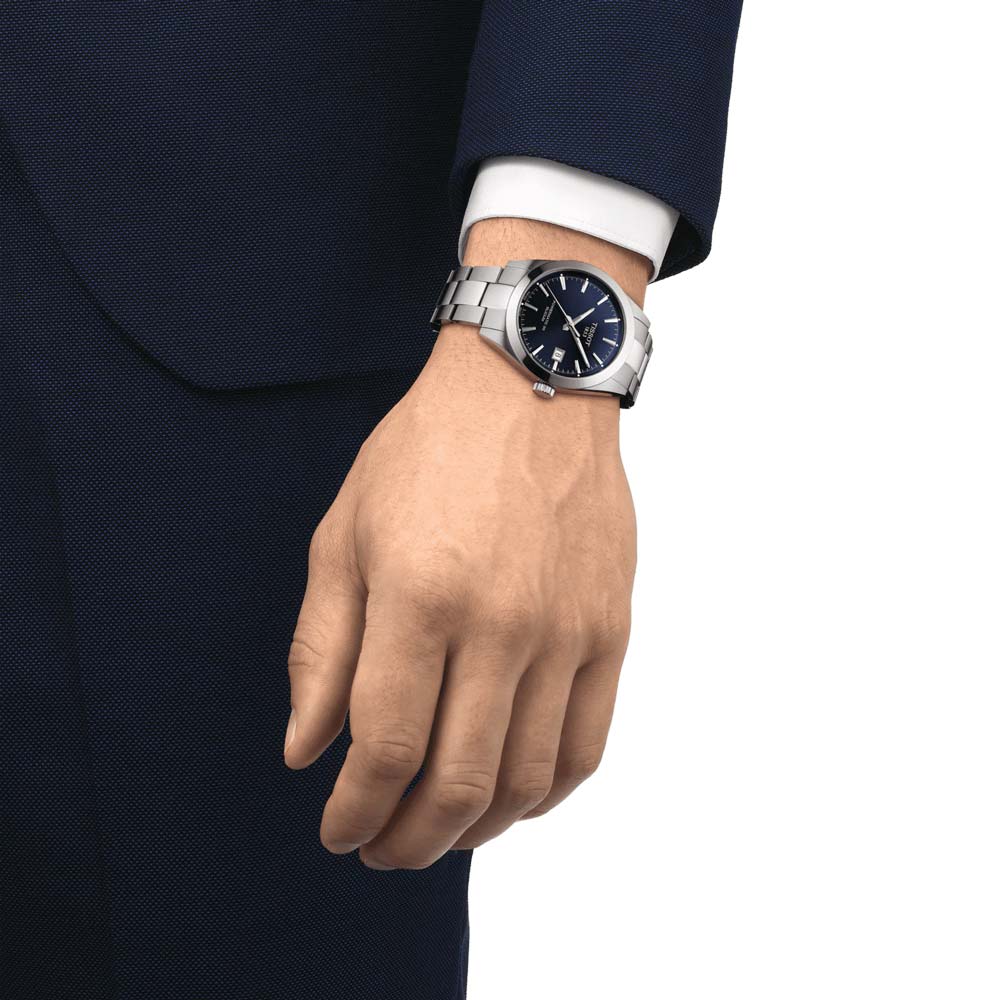 Tissot Gentleman Powermatic 80 Silicium 40mm Blue Dial Automatic Gents Watch T1274071104100