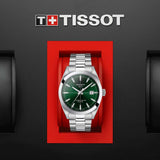 tissot gentleman powermatic 80 silicium 40mm green dial automatic gents watch in presentation box
