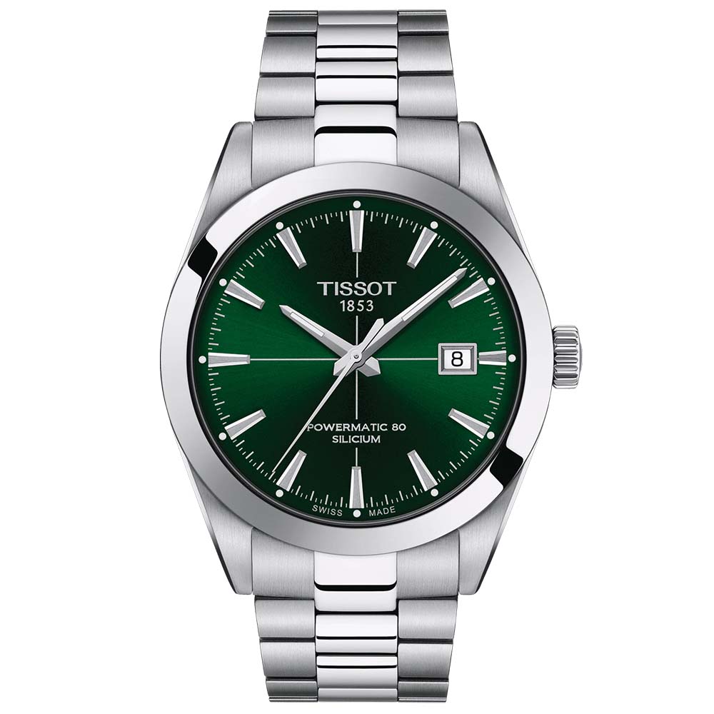 Tissot Gentleman Powermatic 80 Silicium 40mm Green Dial Automatic Gents Watch T1274071109101