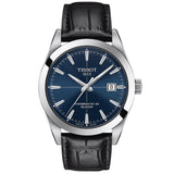 tissot t-classic gentleman powermatic 80 silicium 40mm blue dial stainless steel automatic watch