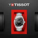 tissot gentleman 40mm black dial gents quartz watch in presentation box