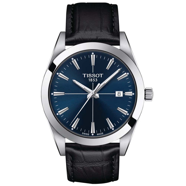 tissot gentleman 40mm blue dial gents quartz watch