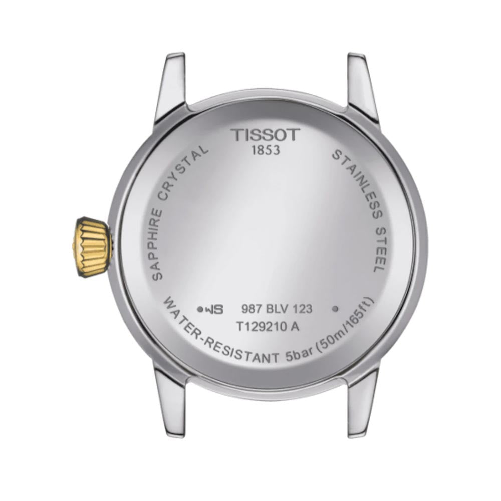 Tissot Classic Dream Lady 28mm Silver Dial Yellow Gold PVD Steel Quartz Watch T1292102203100