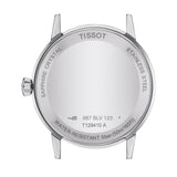 tissot t-classic dream 42mm silver dial stainless steel gents watch case back view
