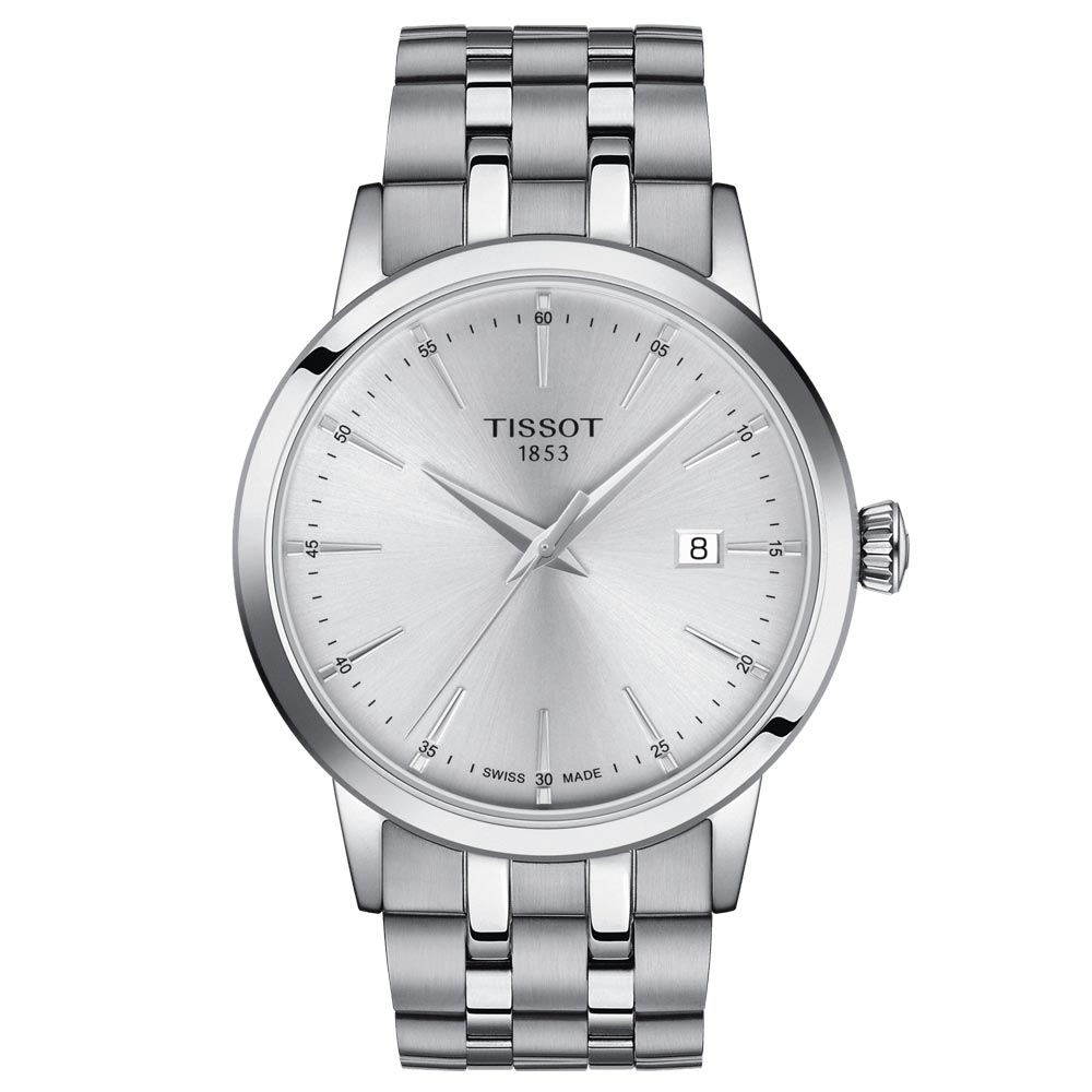 Tissot Classic Dream 42mm Silver Dial Yellow Gold PVD Steel Gents Quar