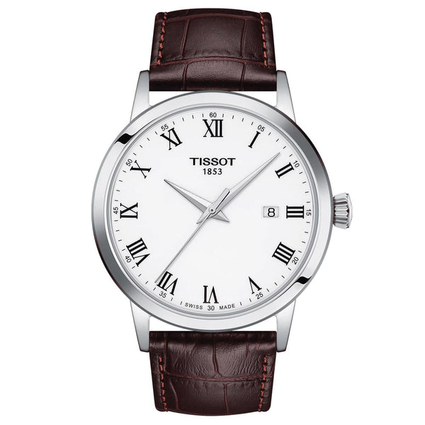 tissot classic dream 42mm white dial gents quartz watch