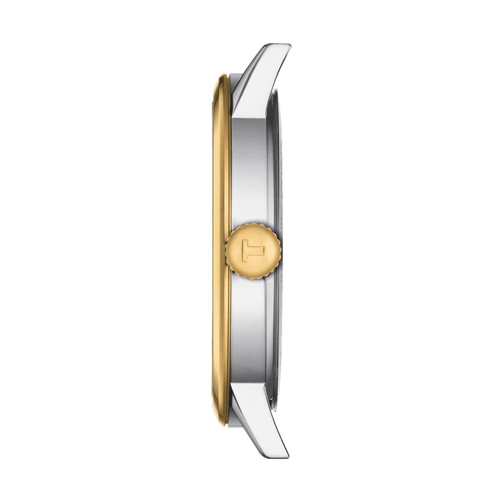 Tissot Classic Dream 42mm Ivory Dial Yellow Gold PVD Steel Gents Quartz Watch T1294102626300