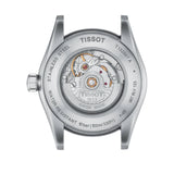 tissot t-classic t-my lady anthracite dial stainless steel diamond automatic watch case back view