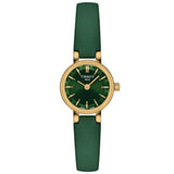 tissot t-lady lovely round green dial gold pvd steel watch