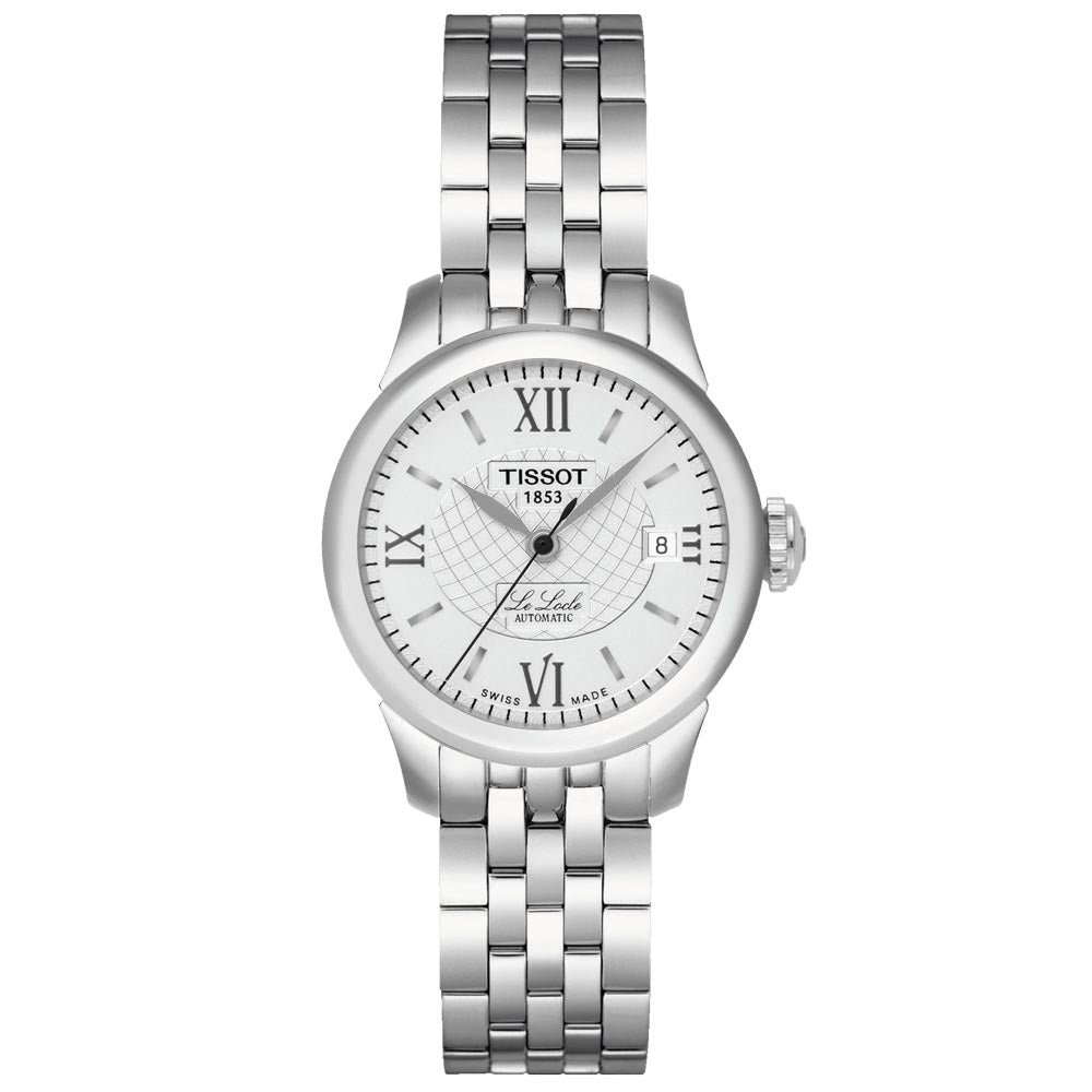 tissot t-classic le locle automatic small lady silver dial stainless steel watch