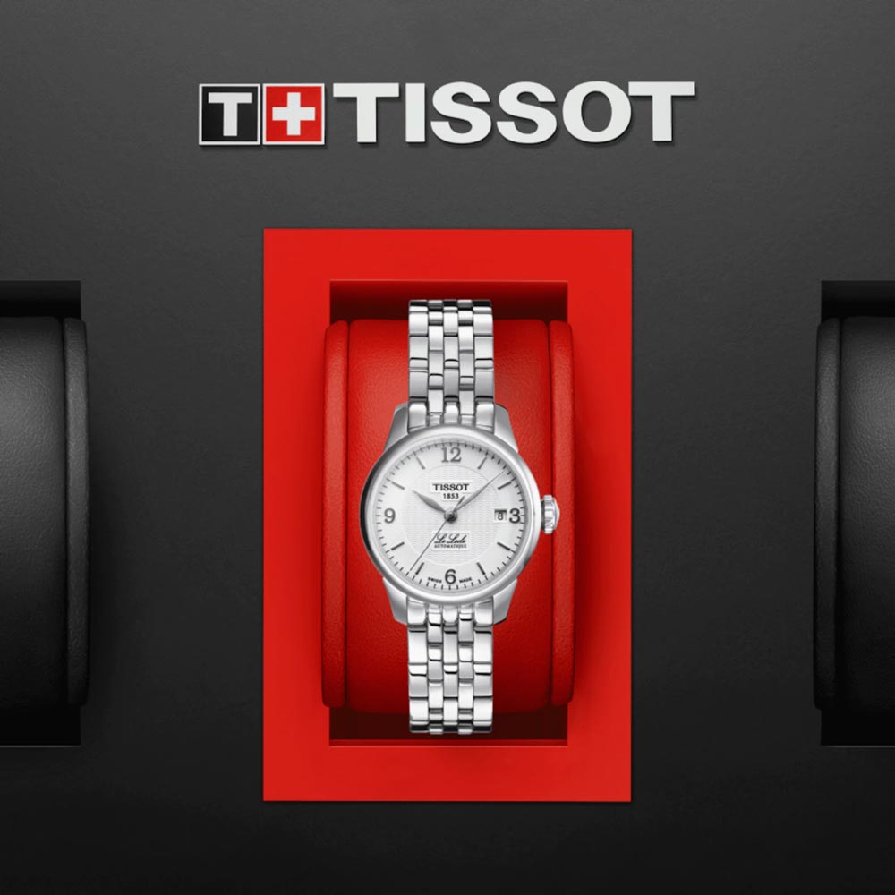 tissot t-classic le locle automatic lady stainless steel watch in presentation box