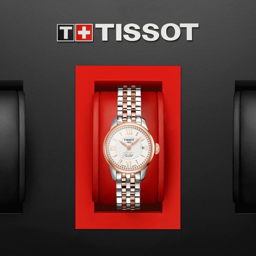 Tissot Le Locle Automatic Small Lady 25.30mm Silver Dial Rose Gold PVD Steel Watch T41218333
