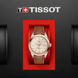 tissot t-classic gentleman powermatic 80 silicium 18ct rose gold & steel 40mm automatic watch in presentation box
