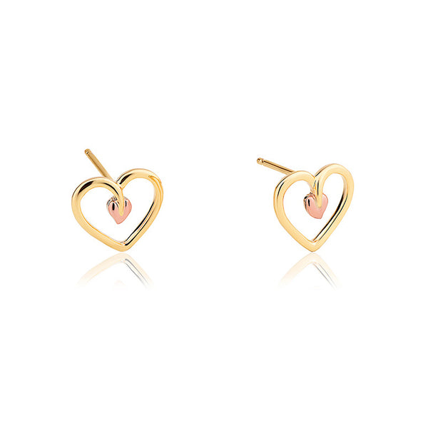 9ct Yellow Gold Flower Stud Earrings – Zamels