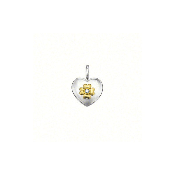 Thomas Sabo Silver and Yellow Gold Diamond Small Heart Pendant  SD_PE0009-179-14