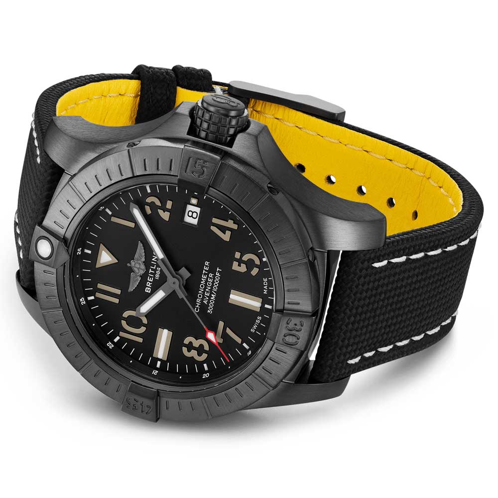 Breitling Avenger Seawolf Night Mission 45mm Black Dial Titanium Automatic Gents Watch V17319101B1X1