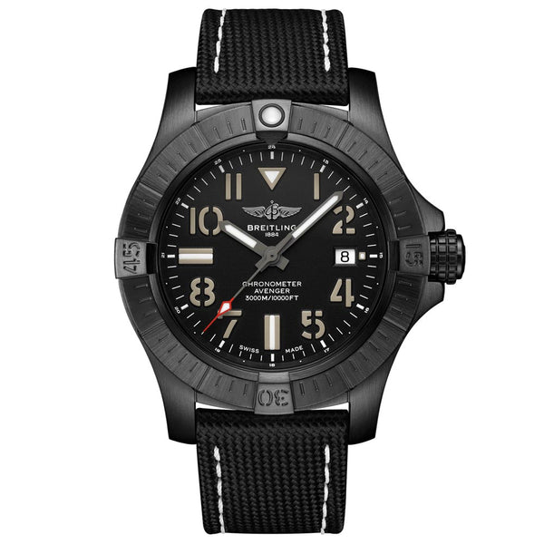 Breitling Avenger Seawolf Night Mission 45mm Black Dial Titanium Automatic Gents Watch V17319101B1X1
