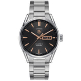TAG Heuer Carrera Calibre 5 Day Date 41mm Black Dial Stainless Steel Automatic Gents Watch WAR201C.BA0723