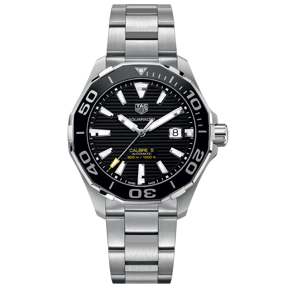 TAG Heuer Gents Aquaracer 43mm Black Dial Stainless Steel Automatic Watch WAY201A.BA0927