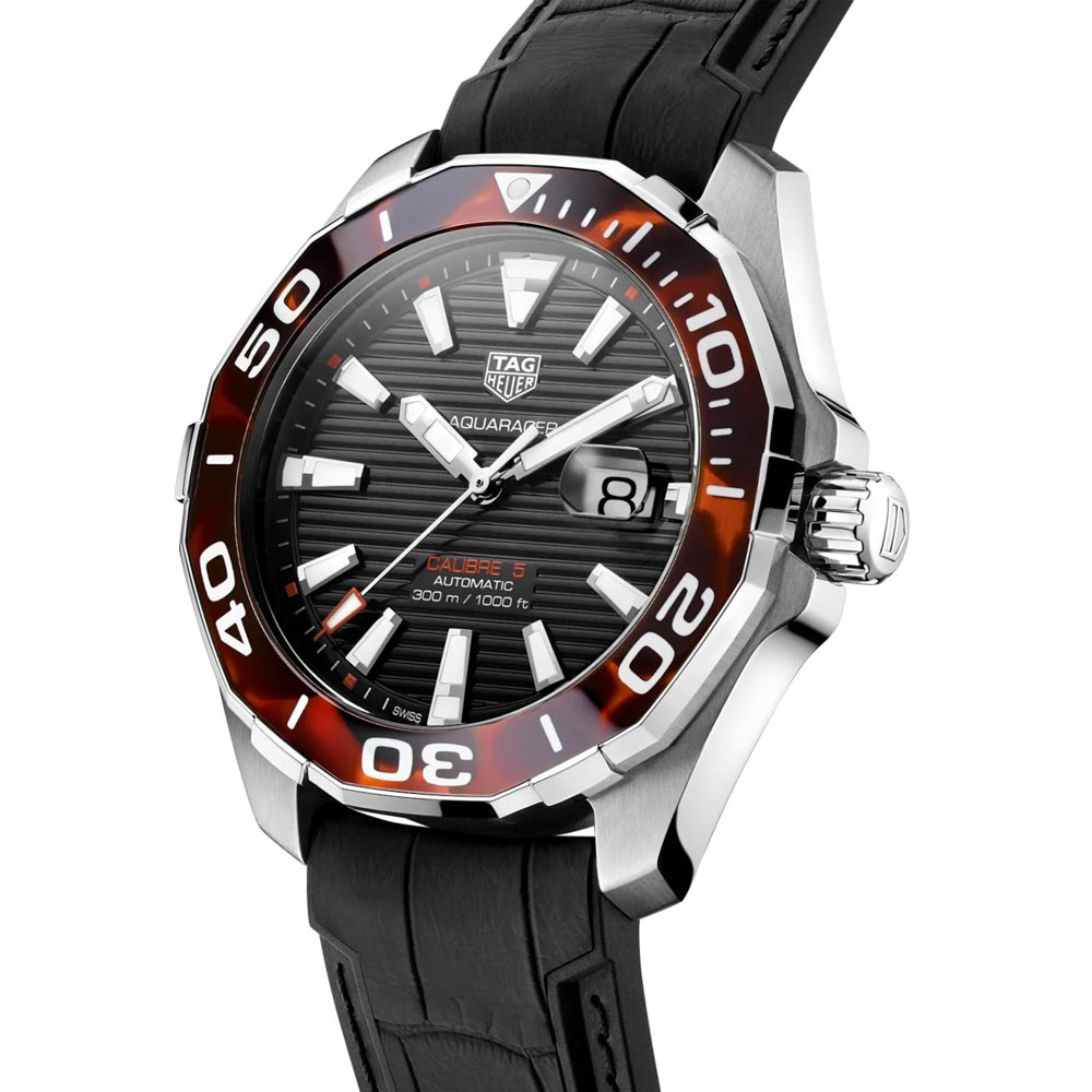 TAG Heuer Gents Aquaracer 43mm Black Dial Stainless Steel Automatic Watch WAY201N.FT6177
