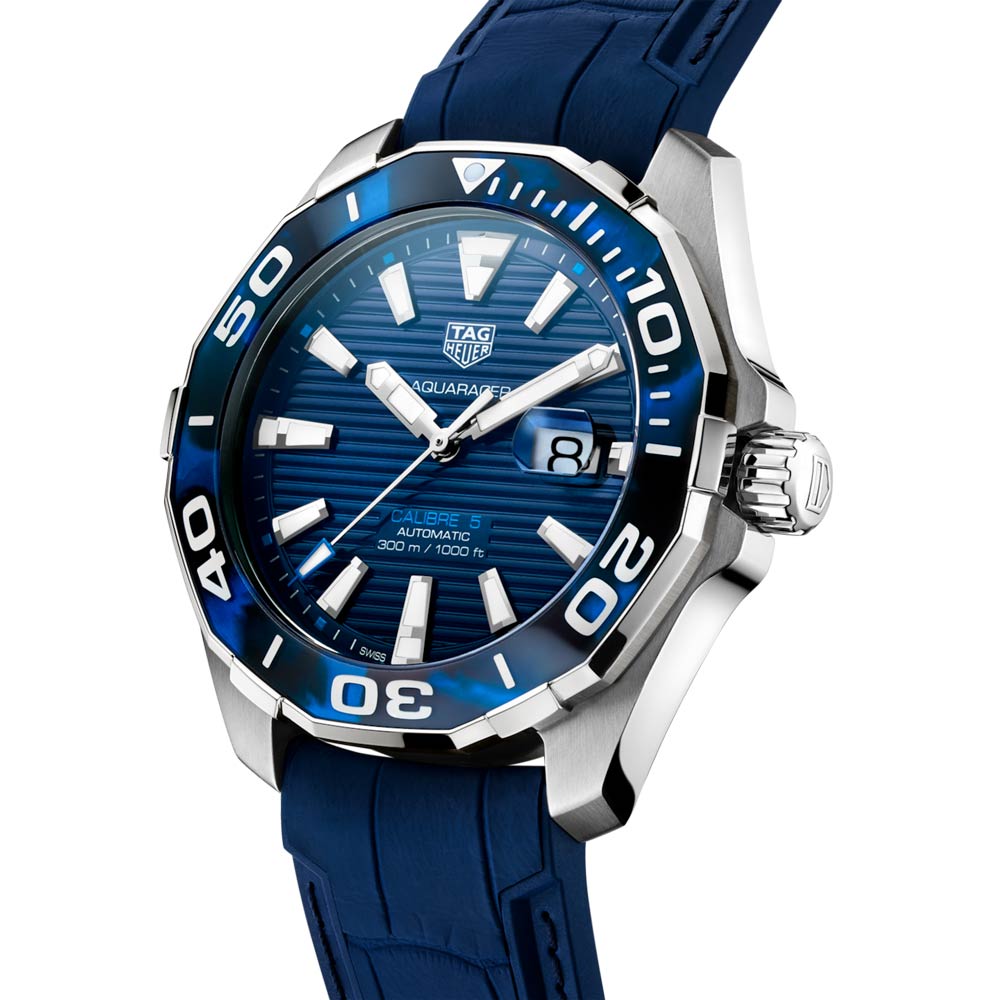 TAG Heuer Gents Aquaracer 43mm Blue Dial Stainless Steel Automatic Watch WAY201P.FT6178