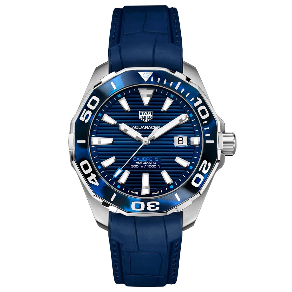 TAG Heuer Gents Aquaracer 43mm Blue Dial Stainless Steel Automatic Watch WAY201P.FT6178