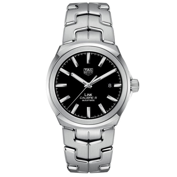tag heuer link 41mm black dial automatic gents watch