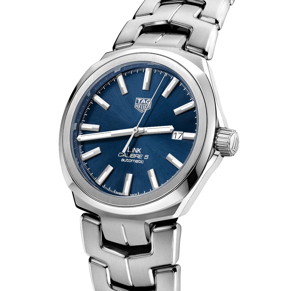 tag heuer link 41mm blue dial automatic gents watch