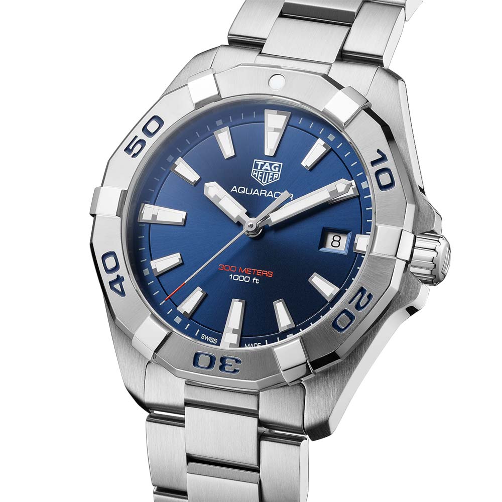 TAG Heuer Gents Aquaracer 41mm Blue Dial Stainless Steel Quartz Watch WBD1112.BA0928