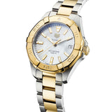 TAG Heuer Aquaracer 32mm MOP Dial 18ct Gold Plated & Steel Two Tone Quartz Ladies Watch WBD1320.BB0320