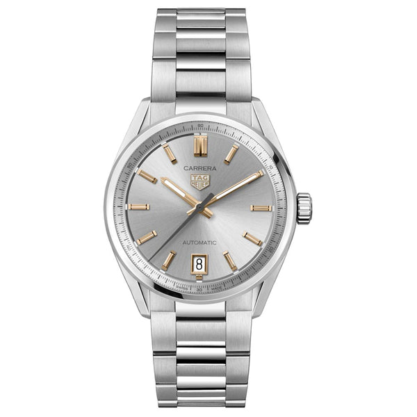 tag heuer carrera date 36mm grey dial automatic ladies watch